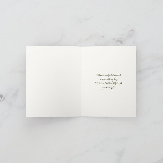 背部道の秋はギフトのために感謝していしています サンキューカード (内部)