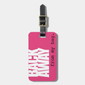 背部遠くにな荷物のラベル ラゲッジタグ (正面縦)