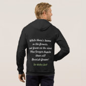 背部頂上のポケット黒の一族のGregorの詩 パーカ (裏面フル)