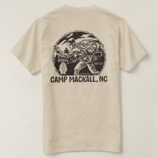 背部「キャンプMackall」-空輸タブ- Tシャツ