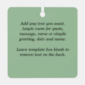 背面にテキスト、レトロシーズンの挨拶 メタルオーナメント (裏面)