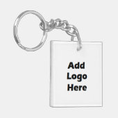 背面にビジネスロゴと情報を追加 キーホルダー (正面左)