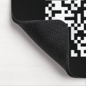 (背面に)面白いQR 私の顔を見てくれて構わない？コド マウスパッド (コーナー)