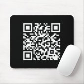 (背面に)面白いQR 私の顔を見てくれて構わない？コド マウスパッド (マウス)