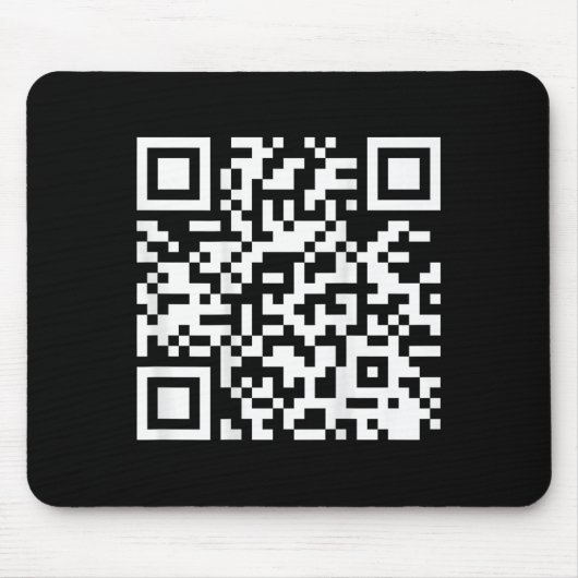 (背面に)面白いQR 私の顔を見てくれて構わない？コド マウスパッド (正面)