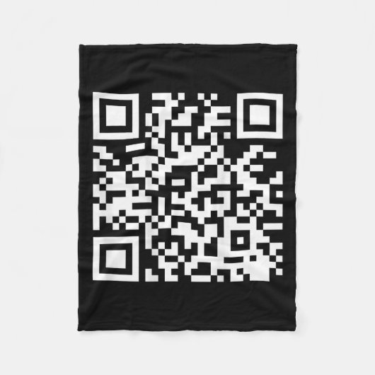 (背面に)面白いQR 私は気にしない人って見える? Cod フリースブランケット (正面)