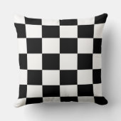 背面のエレガントCheckmateバラ市松模様にバラ クッション (裏面)