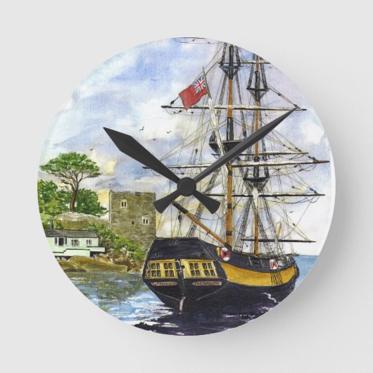 背面の時計 ラウンド壁時計 (正面)