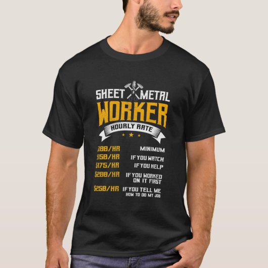 背面の板金工 Tシャツ (正面)