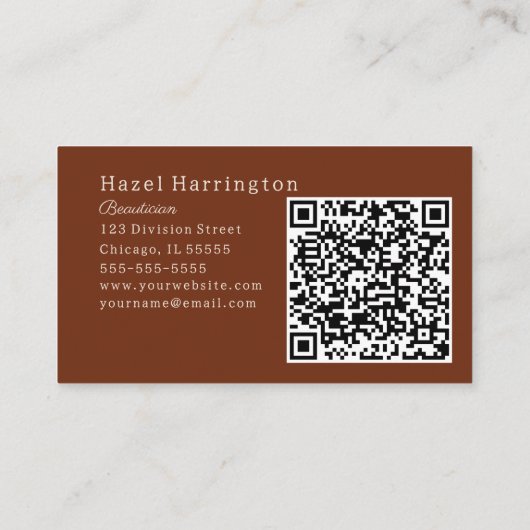 背面の究極のBoho名刺QRコード 名刺 (裏面)