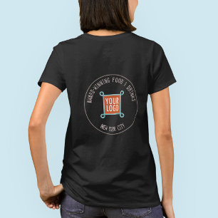 背面または前面にカスタムロゴ付き女性用Tシャツ Tシャツ