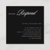 背面エレガントスタイリッシュの洗練されたQRコード エンクロージャーカード (正面)