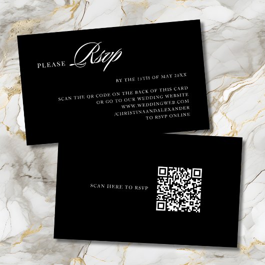 背面エレガントスタイリッシュの洗練されたQRコード エンクロージャーカード