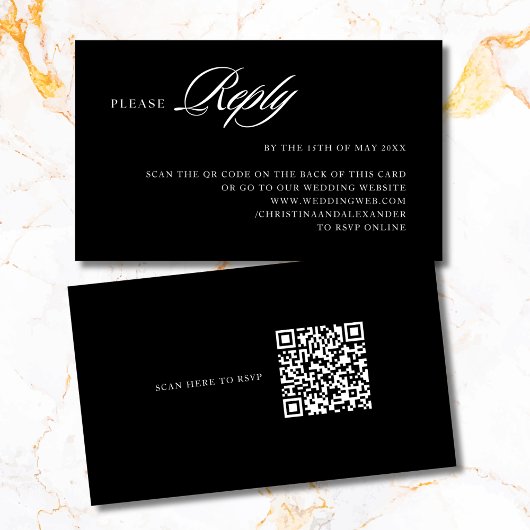 背面エレガントスタイリッシュの洗練されたQRコード エンクロージャーカード