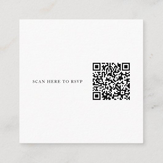 背面エレガントスタイリッシュの洗練されたQRコード エンクロージャーカード (裏面)