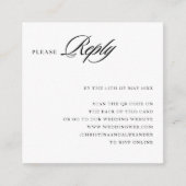 背面エレガントスタイリッシュの洗練されたQRコード エンクロージャーカード (正面)