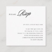 背面エレガントスタイリッシュの洗練されたQRコード エンクロージャーカード (正面)