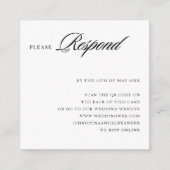 背面エレガントスタイリッシュの洗練されたQRコード エンクロージャーカード (正面)