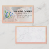 背面セラピーのロゴ |マッサージセッション 名刺 (正面/裏面)