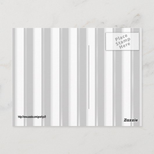 背面バー – 黒ストライプ色（写真または2番目の色を追加） ポストカード (裏面)