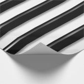 背面バー – 黒ストライプ色(写真または2番目の色を追加) ラッピングペーパー (角)