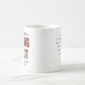 背面パーソナライズされたのサイクリングサイクリストのメッセーおもしろいジ コーヒーマグカップ (中央)