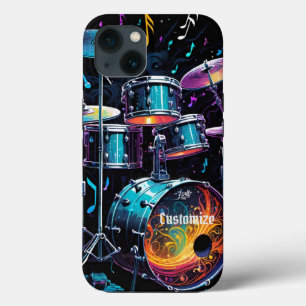 背面ビートドラムセット iPhone 13ケース