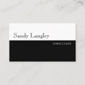 背面ミニマルの白黒QRコード 名刺 (正面)