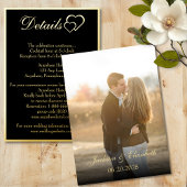 背面モダンの詳細エンク結婚ロージャの写真 箔招待状