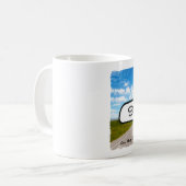 背面図鏡のクラシックで白いマグ コーヒーマグカップ (正面左)
