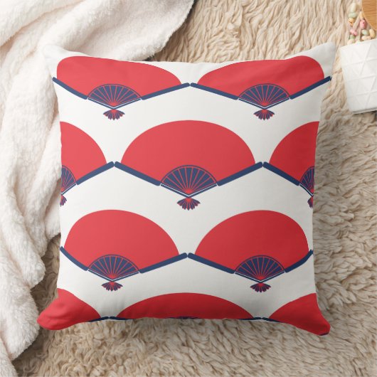 背面日本ののファンカスタムパターン文字 クッション (ブランケット)