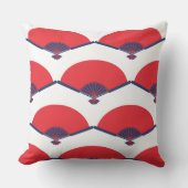 背面日本ののファンカスタムパターン文字 クッション (正面)