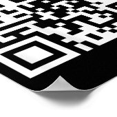 (背面) おもしろい Qr Fck中指Sayiコード ポスター (角)