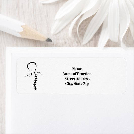 背骨および背骨アウトラインカイロプラクティック住所 シール (インサイチュ)