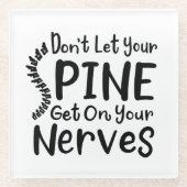 背骨が神経に入らないようにカイロプラクター ガラスコースター (正面)