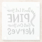 背骨が神経に入らないようにカイロプラクター ガラスコースター (裏面)