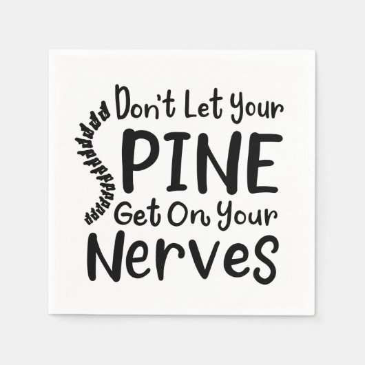 背骨が神経に入らないようにカイロプラクター スタンダードカクテルナプキン (正面)