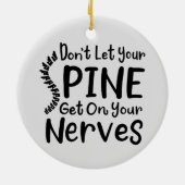 背骨が神経に入らないようにカイロプラクティック セラミックオーナメント (裏面)