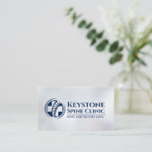 背骨とメディカルクロス – 青 名刺 (スタンド正面)