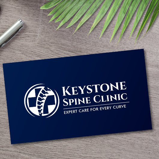 背骨とメディカルクロス – 青 名刺