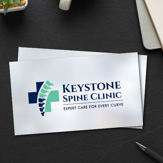 背骨と医療用十字 名刺