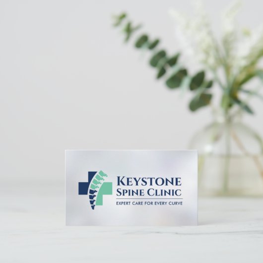 背骨と医療用十字 名刺 (スタンド正面)