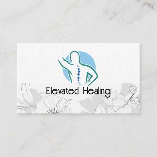 背骨のロゴ |鍼治療 名刺 (正面)