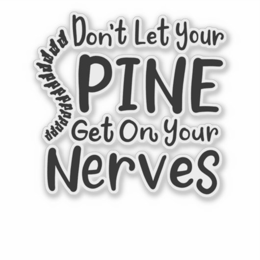 背骨を神経に乗らせるなカイロプラクター シール (正面)