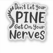 背骨を神経に乗らせるなカイロプラクター シール (正面)