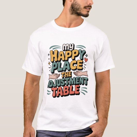 背骨矯正の喜び 背中の痛みからの解放 Tシャツ (正面)