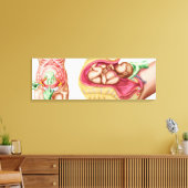 胎児の帝王切開分娩を示すイラストレーション キャンバスプリント (インサイチュ (リビング))