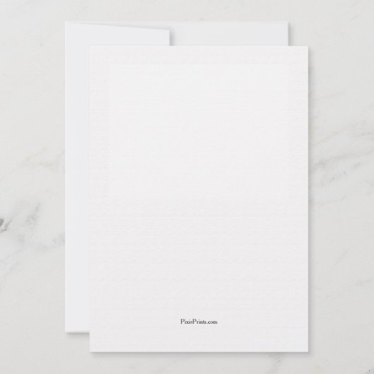 胎児ドップラ画像性別表示パーティの招待状 招待状 (裏面)