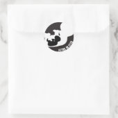 胎児ラウンドステッカー ラウンドシール (バッグ)