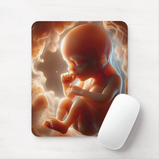 胎児吸の親指 マウスパッド (マウス)